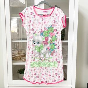 Querida Cat Print Sleep Gown NMG-1918